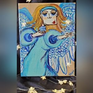 9x12 Original Acrylic Painting "Blue Heaven"